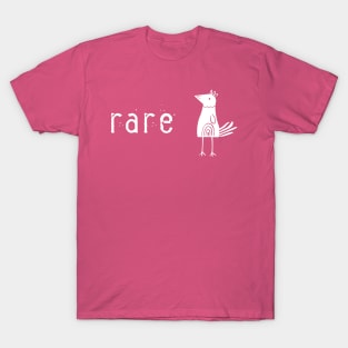 Unusual, unique, and fabulous: Rare bird (white text) T-Shirt